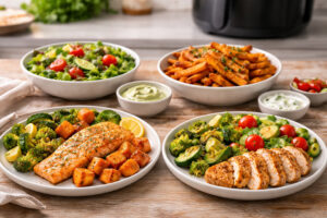 Cenas Saludables con Air Fryer: 20 Recetas Rápidas y sin Aceite